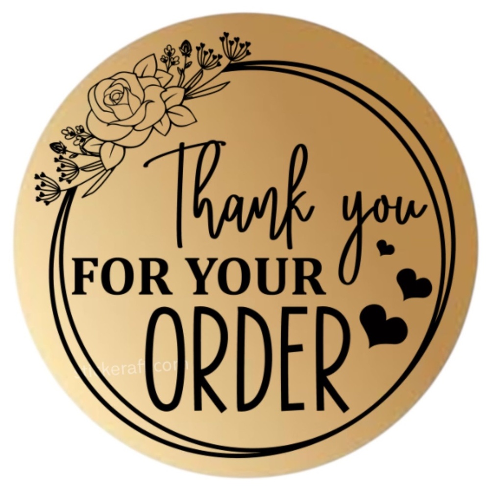 100 thank you for your order sticker 2 in round | Shipping Supplies | NWT - Picture 13 of 13